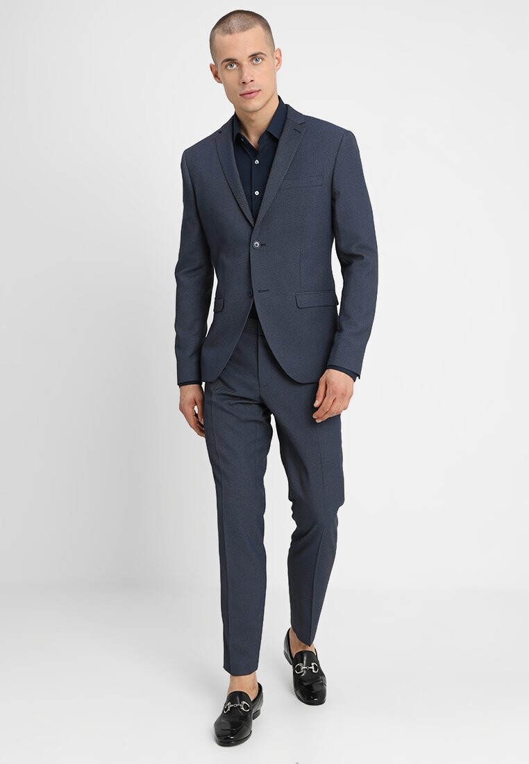 Костюм FASHION STRUCTURE SUIT SLIM FIT Isaac Dewhirst, цвет blue — фото 2
