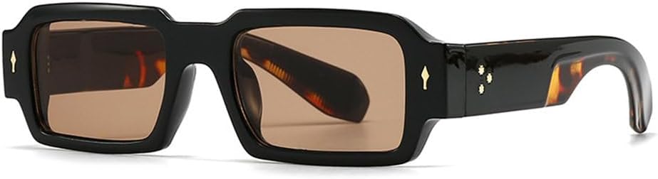 

Панк-классические солнцезащитные очки с заклепками для женщин и мужчин, модные винтажные солнцезащитные очки, популярные модели, защита от ультрафиолета UV400 TYUVIVO, Black Tea