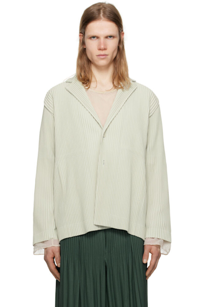 

Серый блейзер со складками 1 HOMME PLISSÉ ISSEY MIYAKE