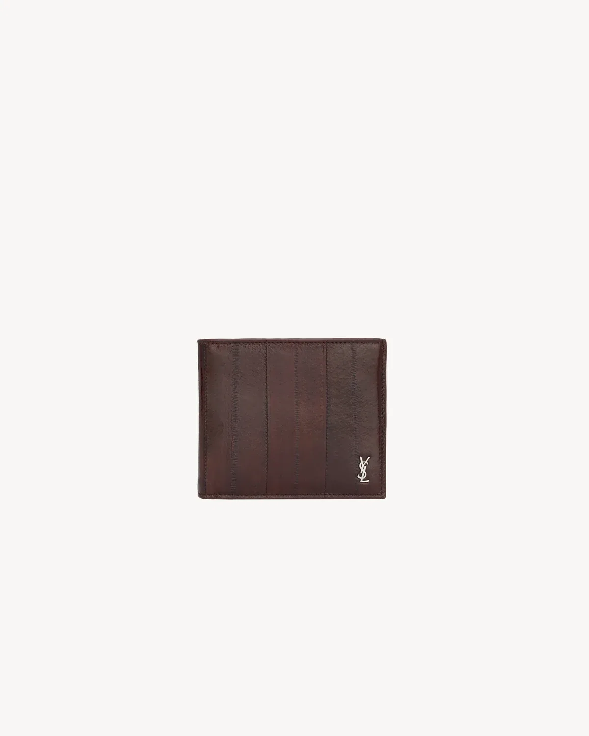 Кошелек TINY CASSANDRE East/West из угря SAINT LAURENT, коричневый