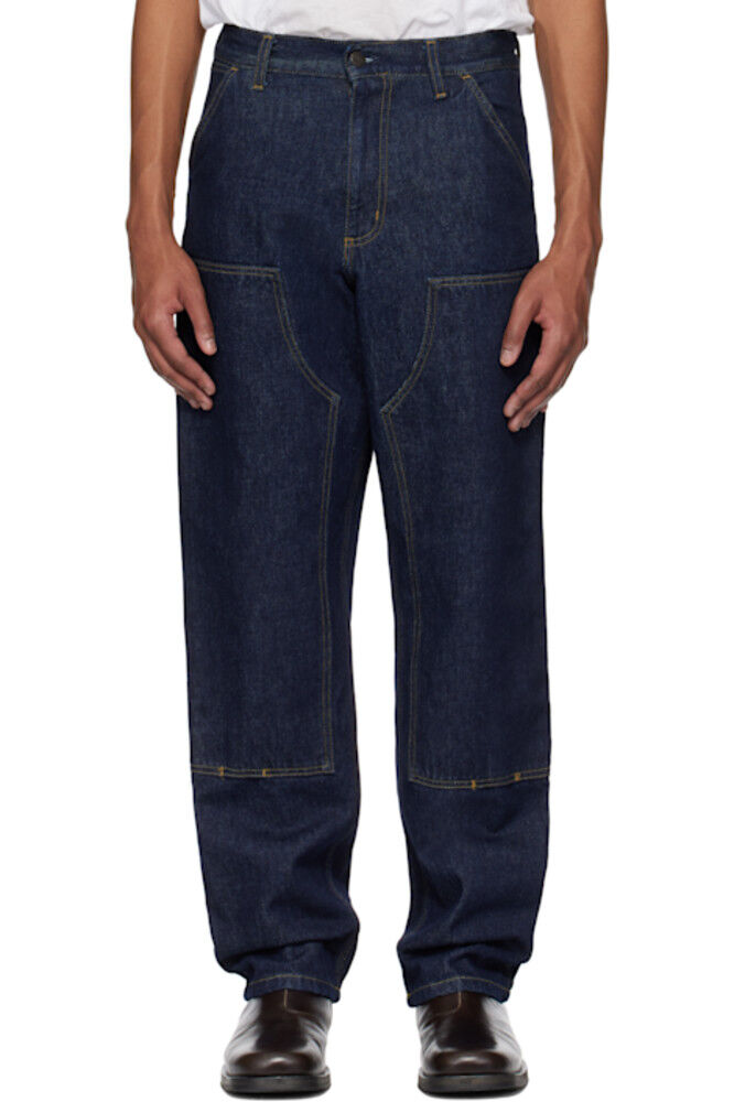 

Синие джинсы с двойным коленом Carhartt Work In Progress