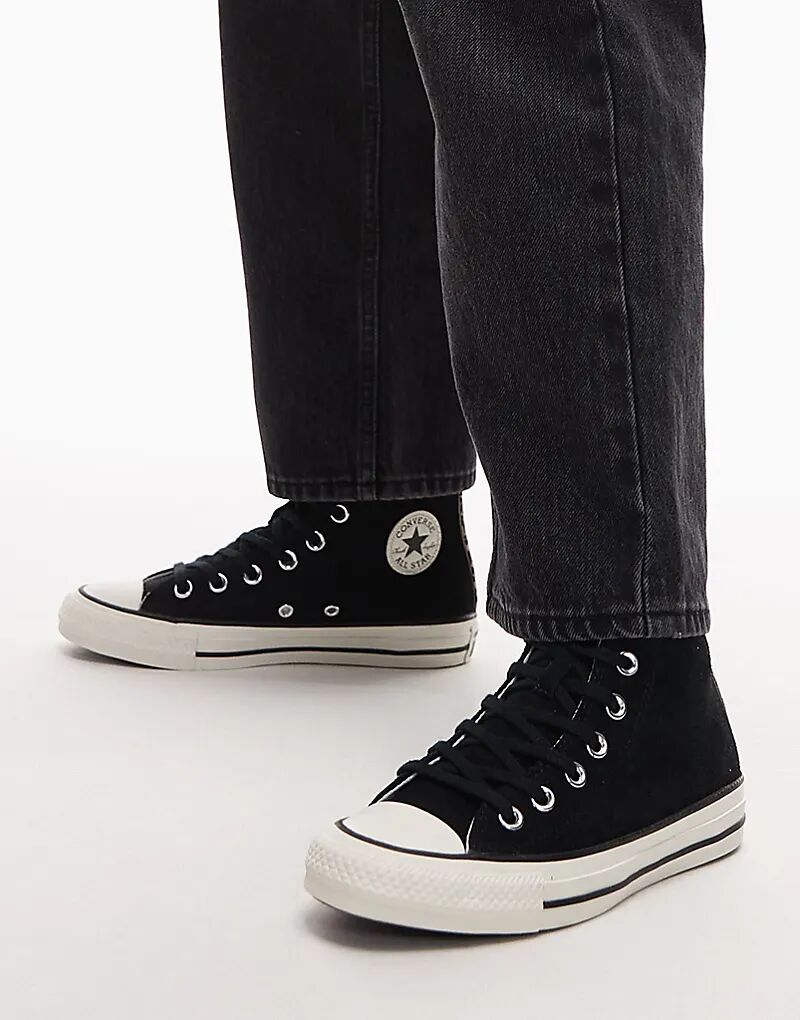 Кроссовки Converse Chuck Taylor All Star черного цвета с отделкой из конского волоса — фото 4