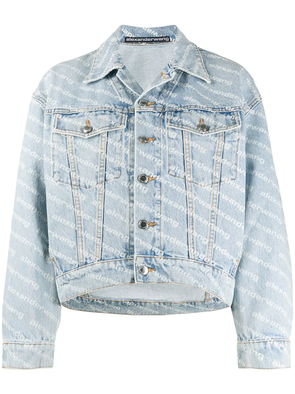 

Джинсовая куртка Falling Back с логотипом Alexander Wang, синий