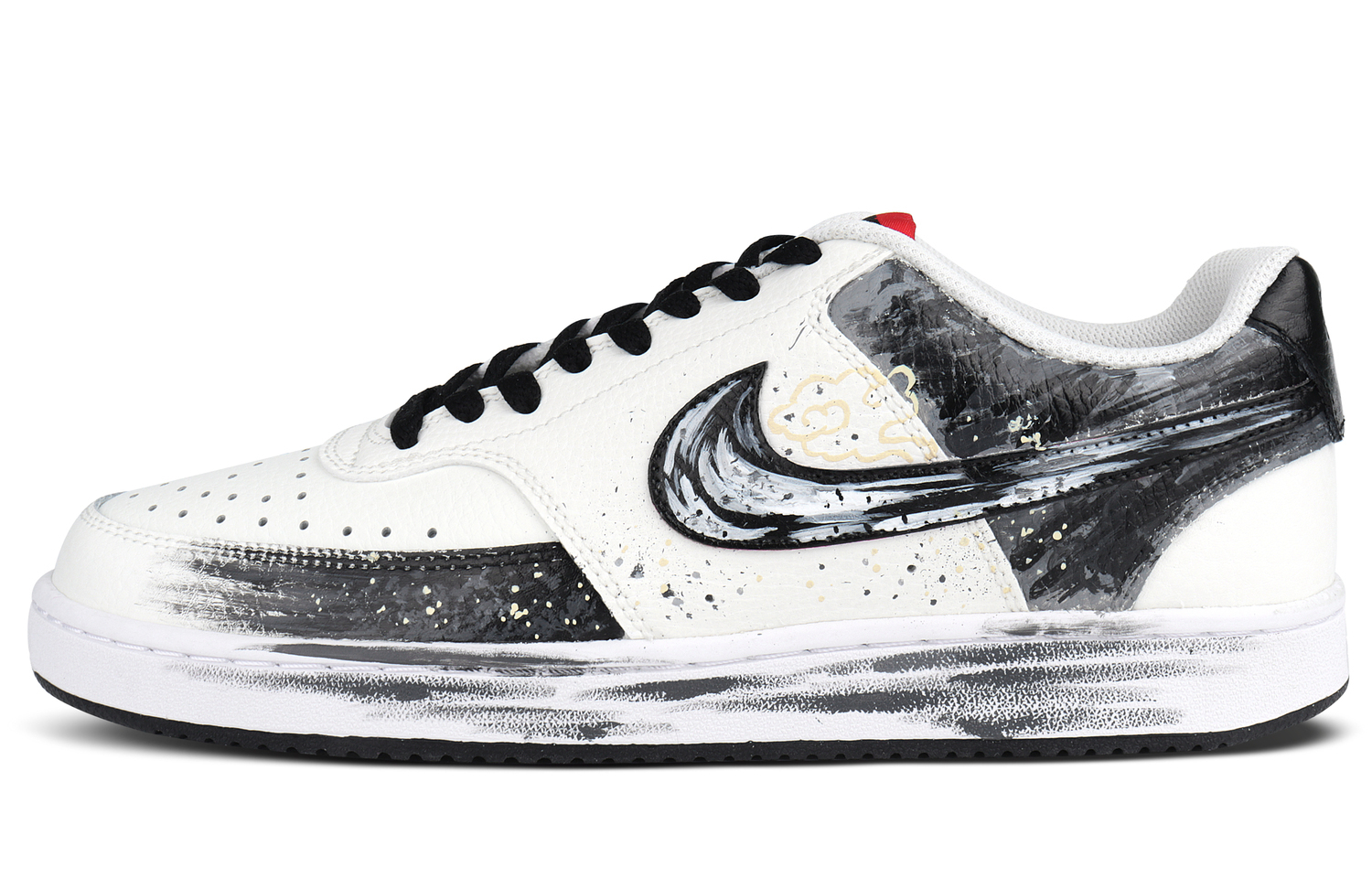 

Nike Прочные и легкие низкие скейтерские кроссовки Court Vision 1 мужские черно-белые