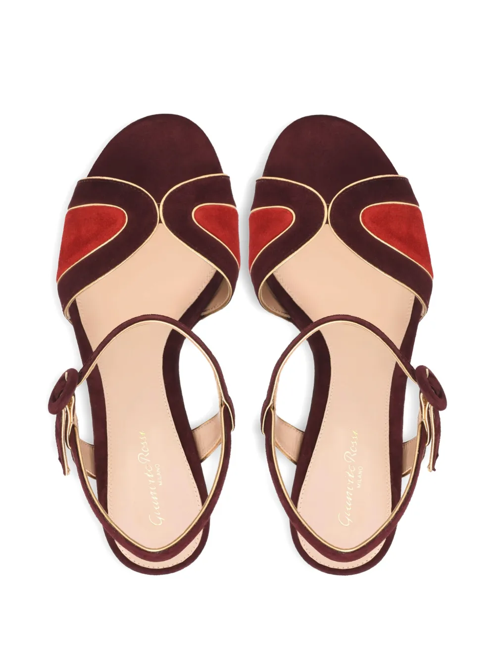 Босоножки Tamara на платформе и каблуке 125 мм Gianvito Rossi, коричневый — фото 4