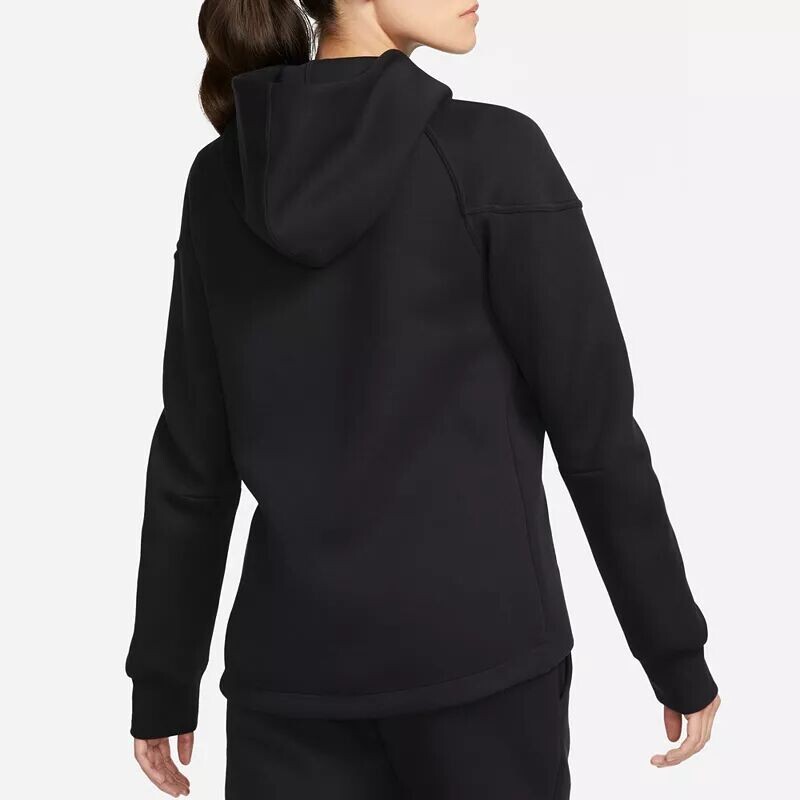 Женская худи с молнией во всю длину Nike Sportswear из технического флиса Windrunner, черный — фото 3