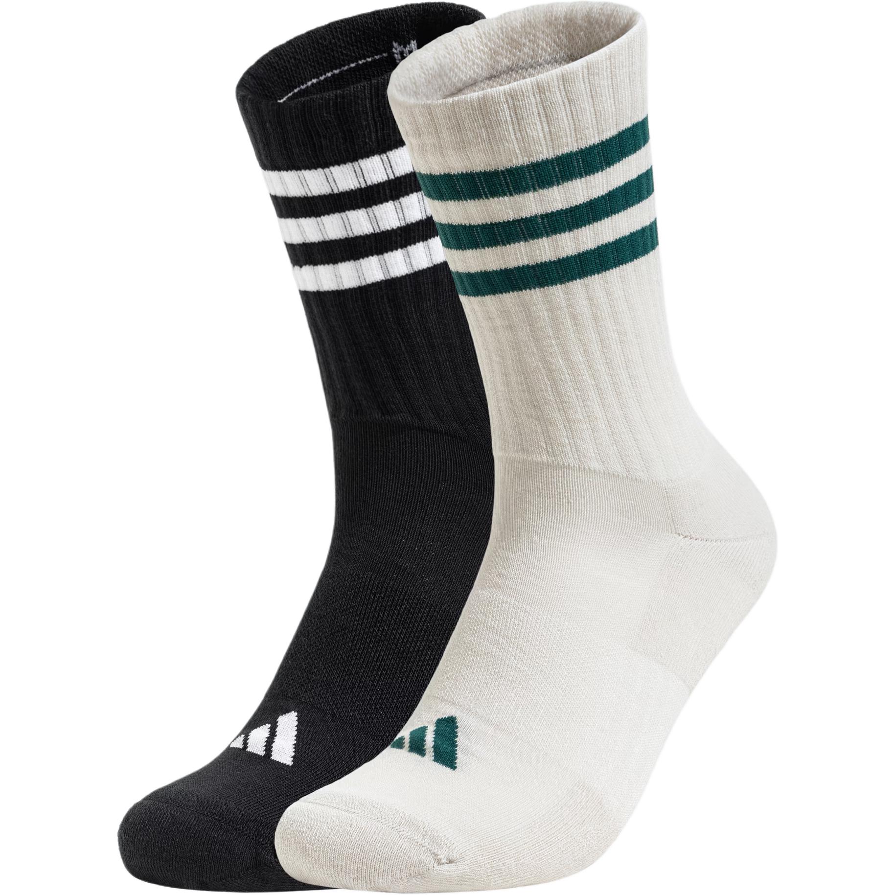 

Коллекция спортивной одежды Носки до середины икры Унисекс 2 пары Adidas, 2 пары (Белый+Чёрный)