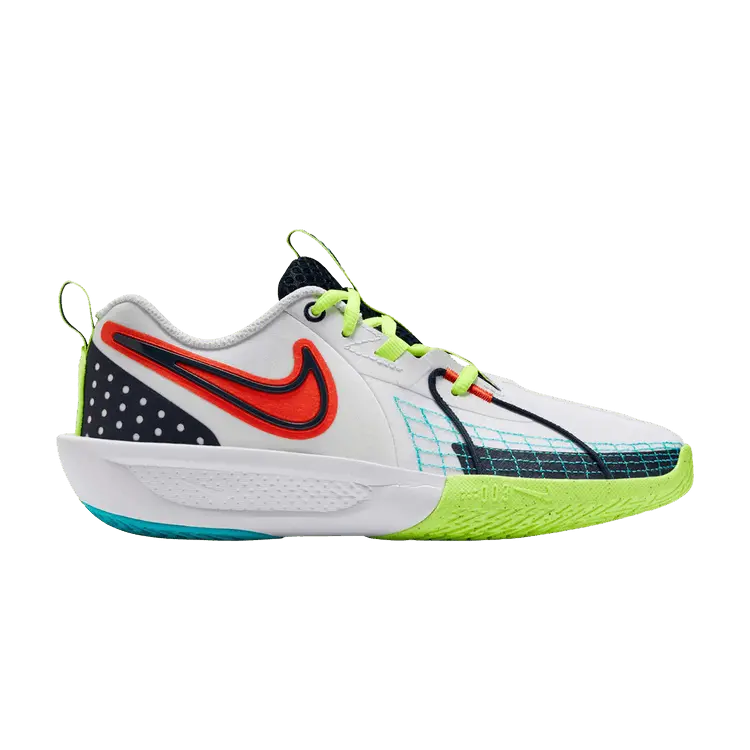 

Кроссовки Nike GT Cut 3 SE GS 'White Obsidian Picante Red', белый