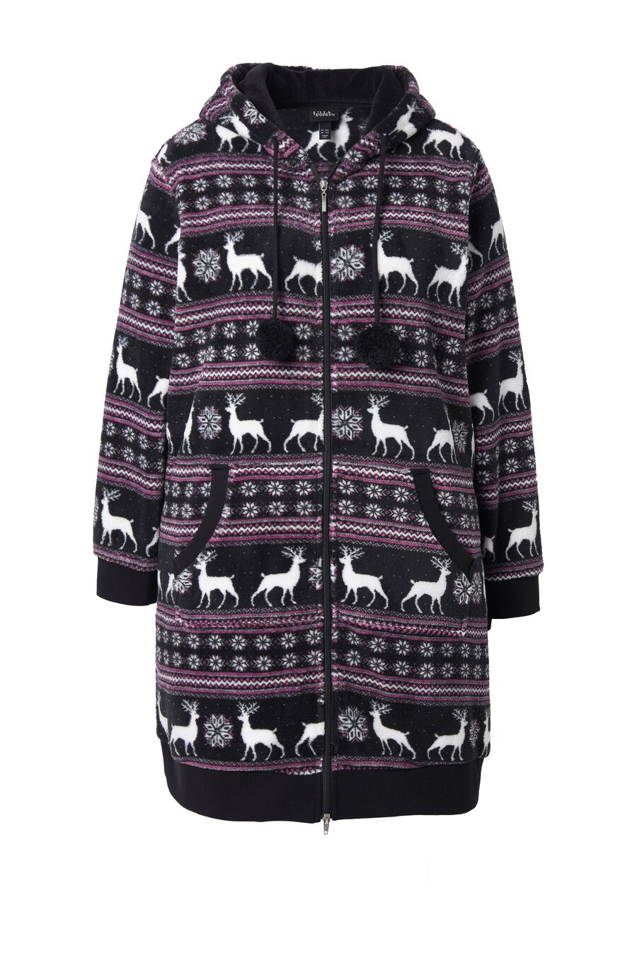 

Короткий халат Ulla Popken, черный