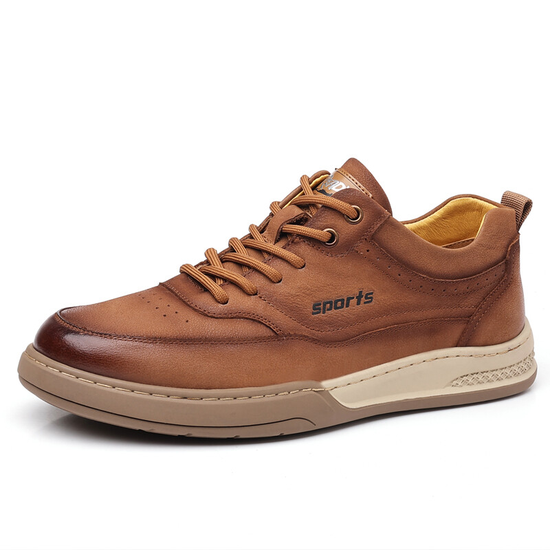 Туфли мужские Men"s Casual Men Low-Top Help, цвет Yellow Brown — фото 4