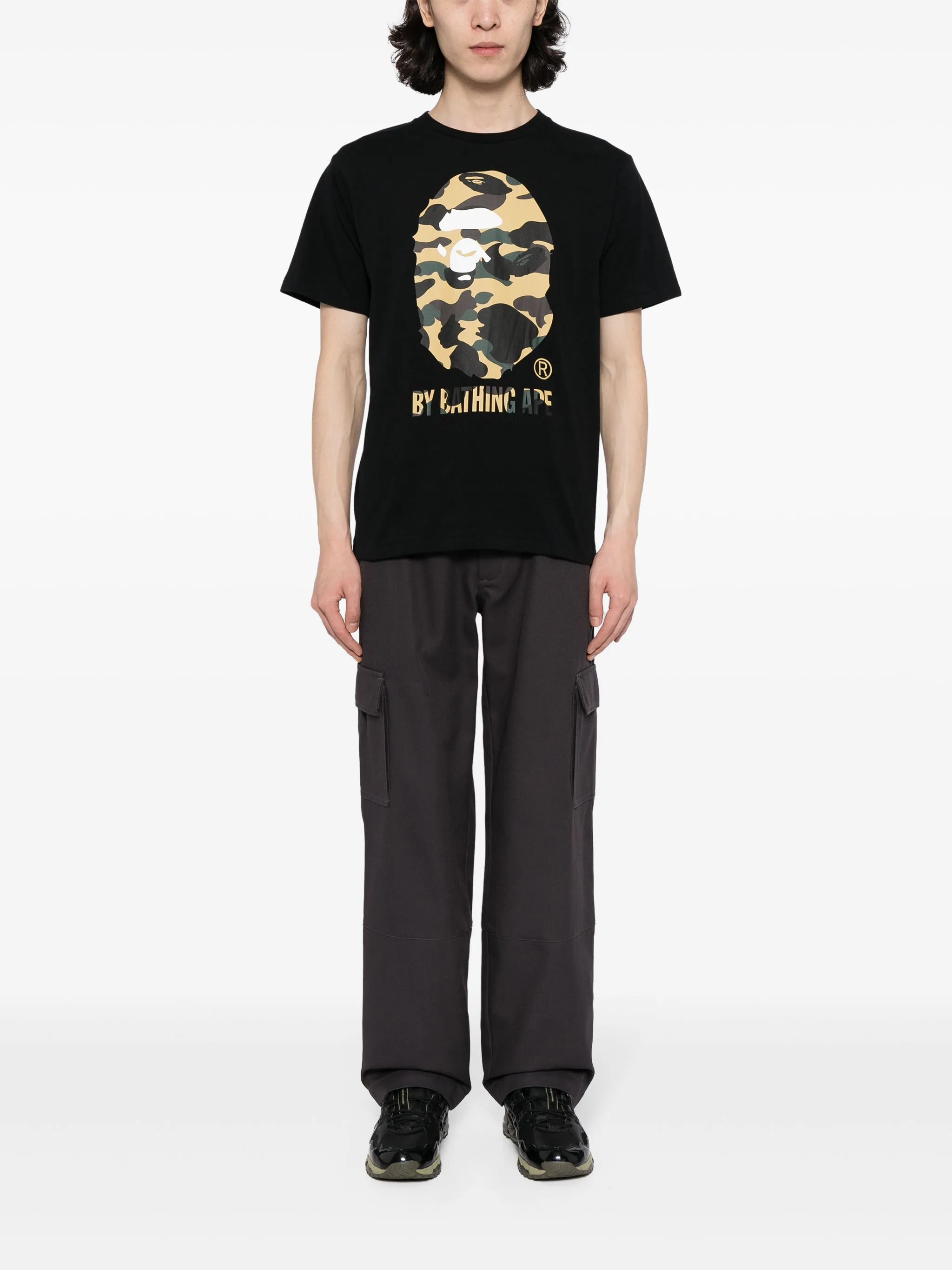 Футболка с принтом Camo Big Ape A Bathing Ape, черный — фото 2