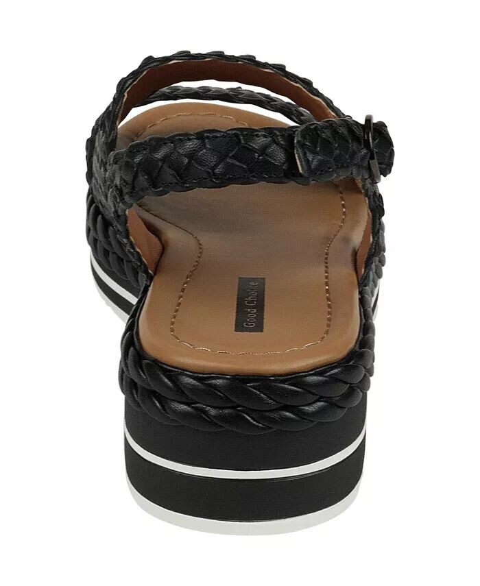 Женские сандалии Gallante на платформе с двойной ремешком и пяткой на пятке GC Shoes, черный — фото 3