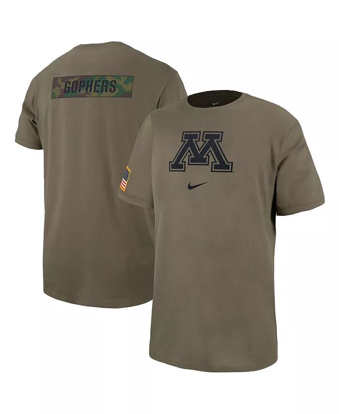 

Мужская футболка оливкового цвета Minnesota Golden Gophers Nike