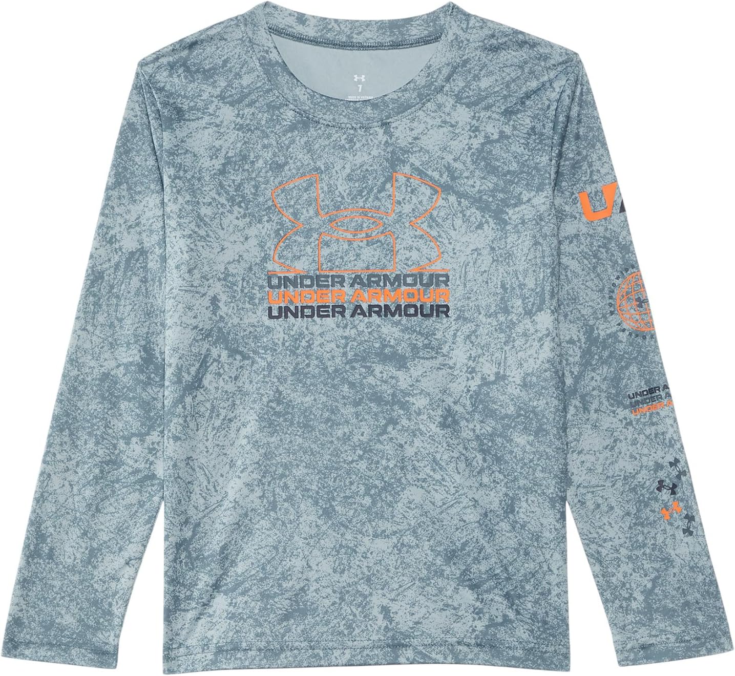 

Футболка Under Armour Kids Ua Printed Long Sleeve Tee (Little Kids/Big Kids), цвет Gravel