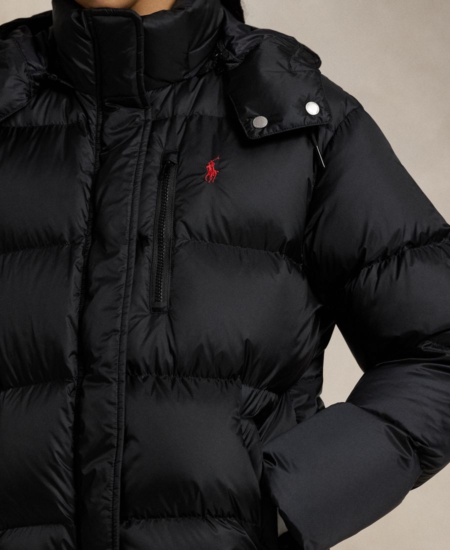 Женская водоотталкивающая стеганая куртка с длинными рукавами Polo Ralph Lauren, Polo Black — фото 4