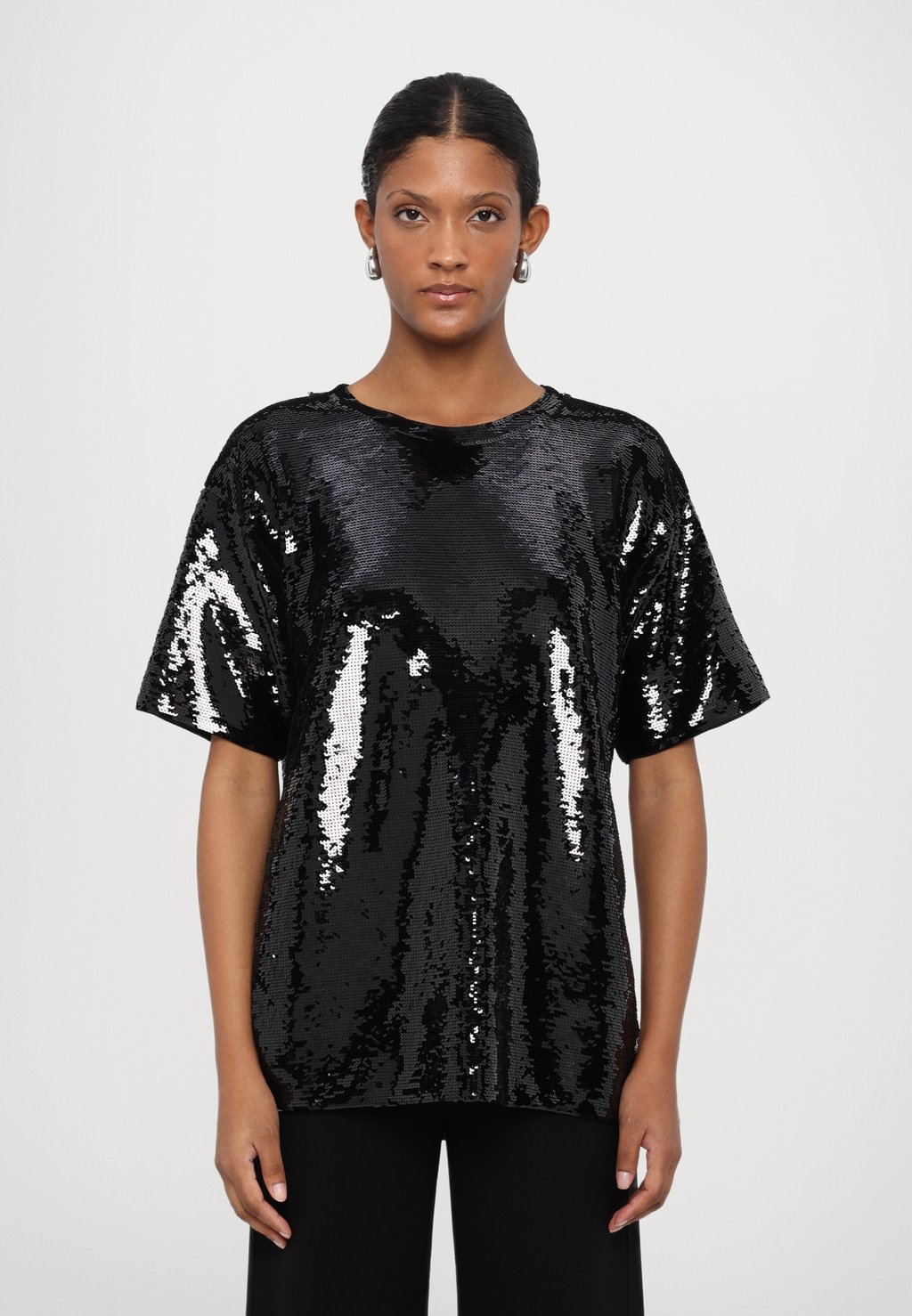 

Футболка с принтом OVRSIZE TUNIC TEE MICHAEL Michael Kors, черный