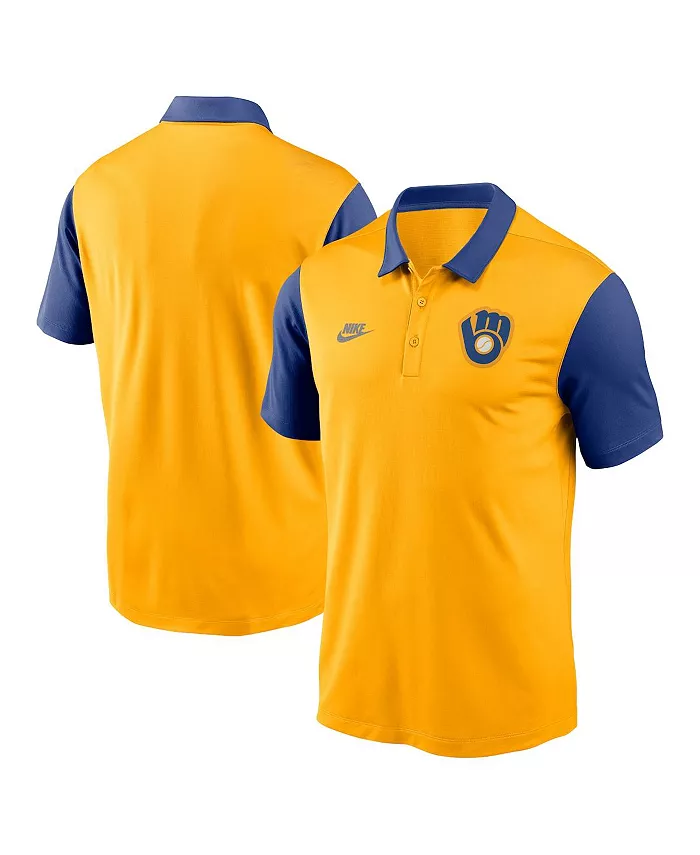 

Мужская золотая поло Milwaukee Brewers Franchise из коллекции Cooperstown Nike