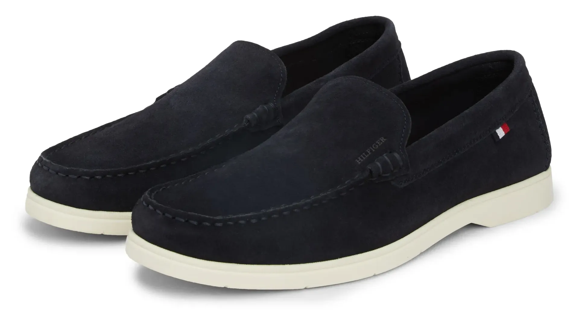 

Туфли Tommy Hilfiger "HILFIGER CASUAL SUEDE LOAFER", деловая мода, слипоны, повседневная обувь с логотипом-флажком сбоку, синий