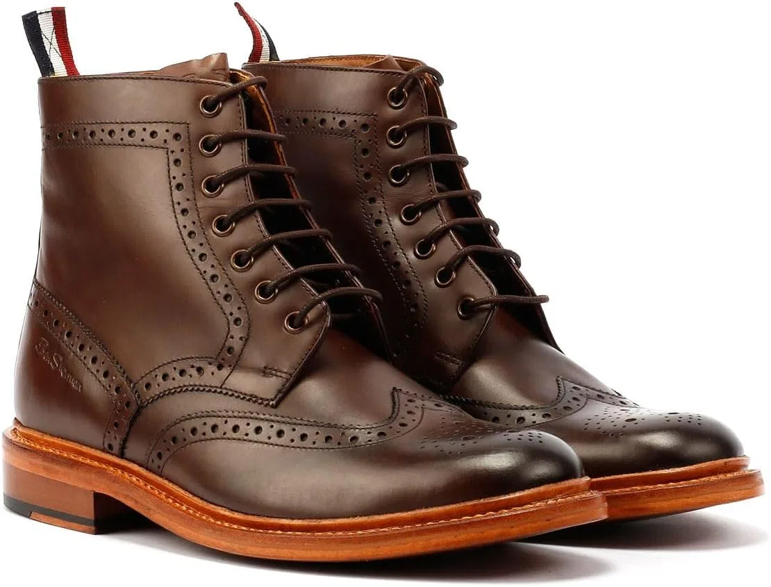 Мужские коричневые кожаные ботинки Ben Sherman Arthur