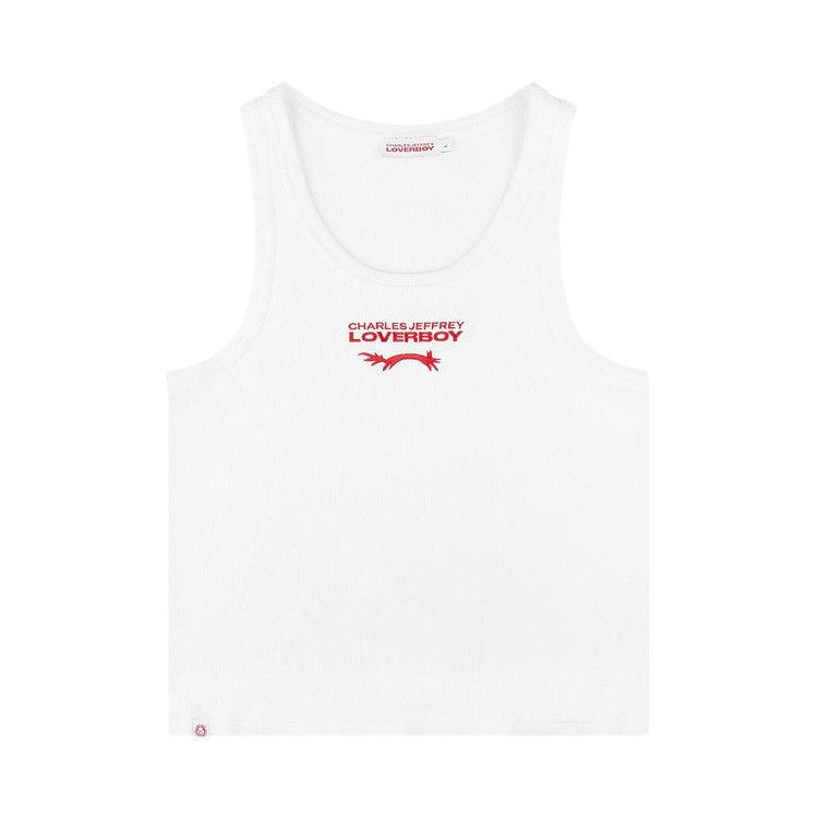 

Топ Charles Jeffrey Loverboy Knitted Logo Tank, White