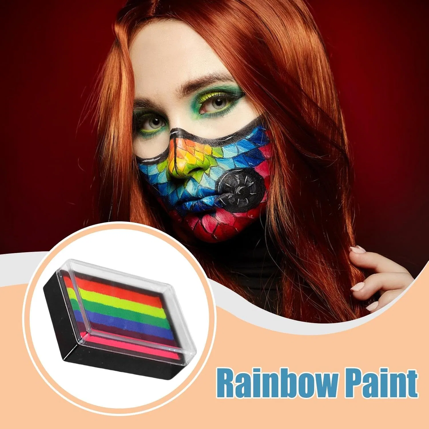 Палитра для лица и тела Face Paint Palette, радужная, 1 шт, 02 — фото 4