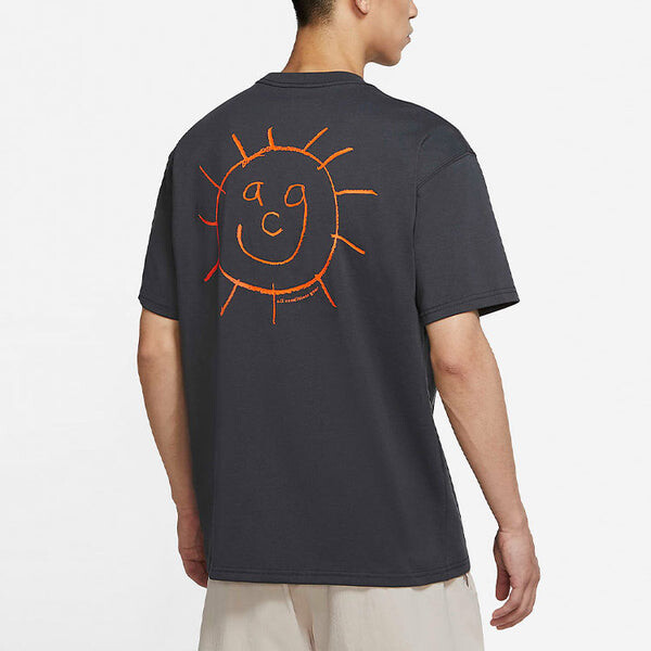 Футболка Nike ACG Smiling Face Logo Round Neck Breathable Short Sleeve Gray, мультиколор — фото 4