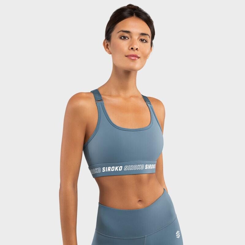 

Женский спортивный бюстгальтер для фитнеса — Strong Support Cardio, синий SIROKO Ocean Blue