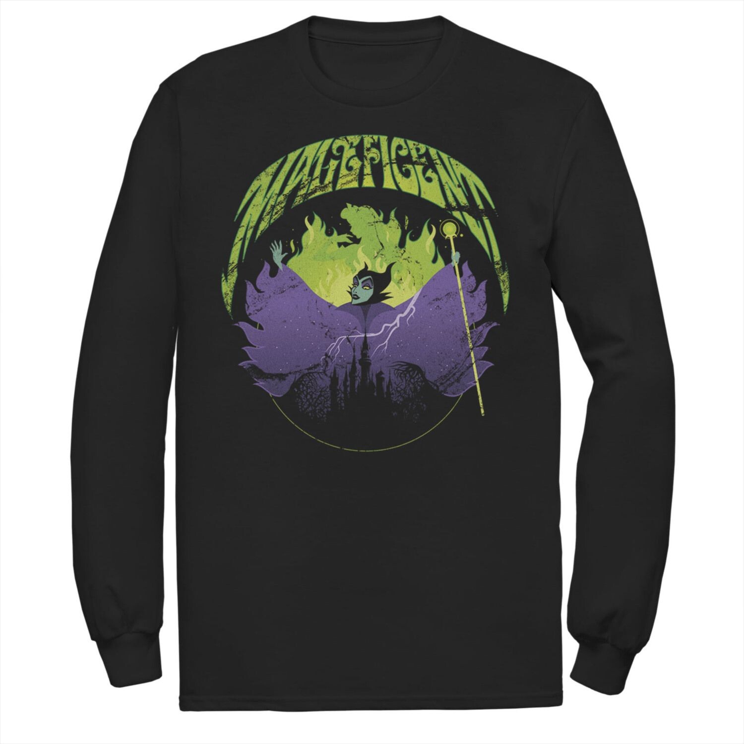 

Мужская футболка Disney Sleeping Beauty Silouhette Maleficent Rock Theme Licensed Character