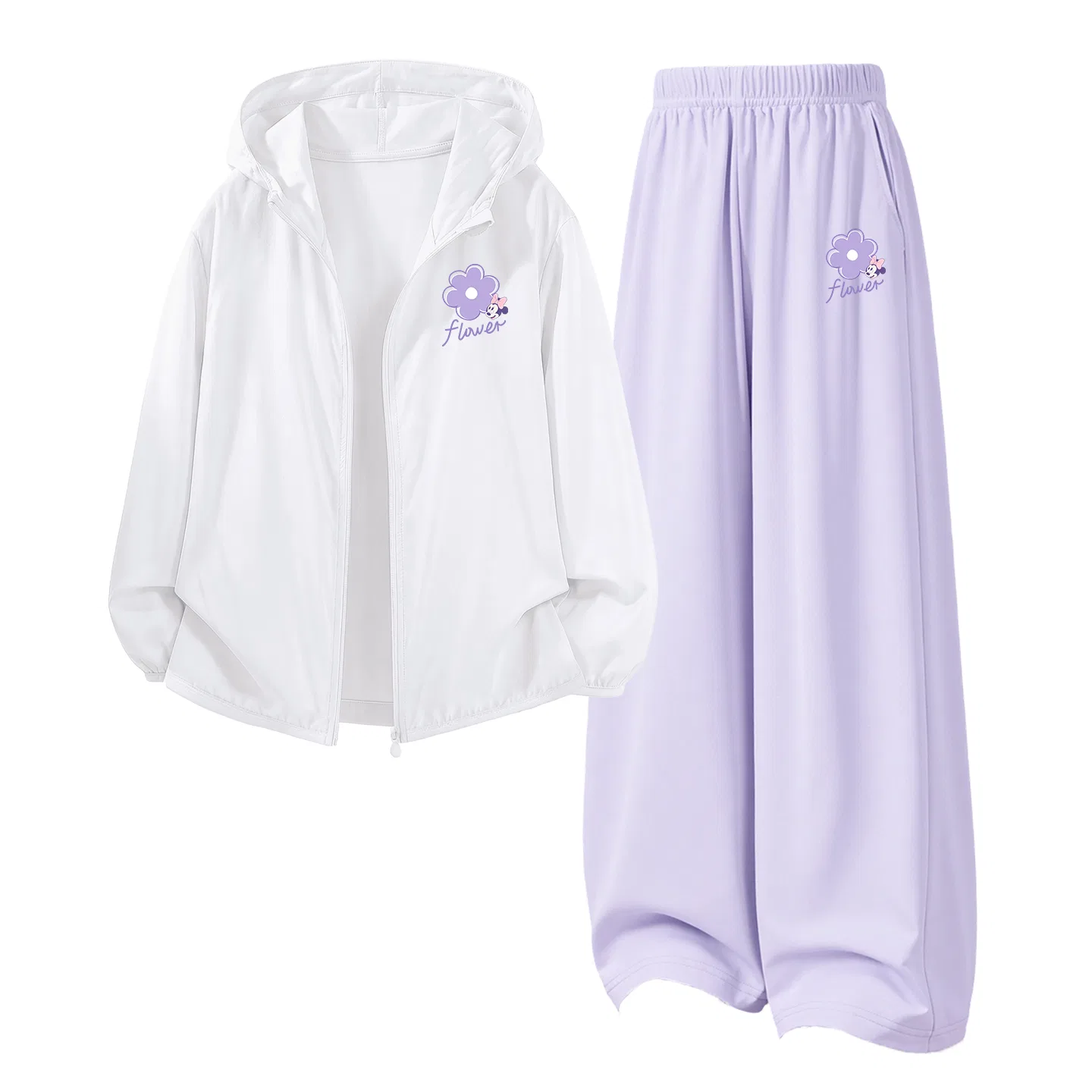 Детский спортивный костюм Casual Sportswear Disney, белый/фиолетовый