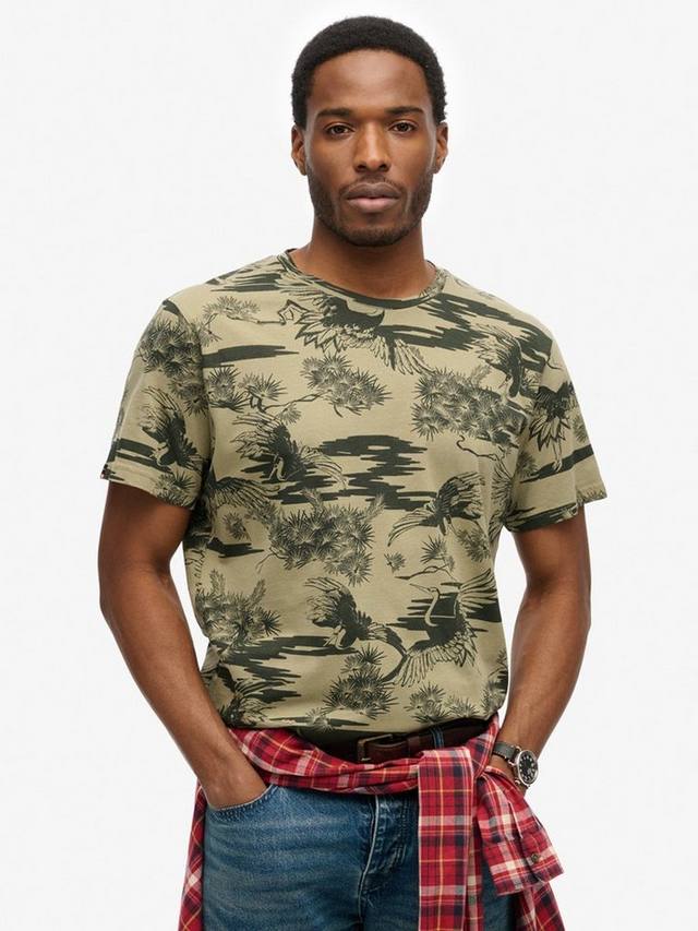 

Классическая футболка essential с принтом Superdry, хаки