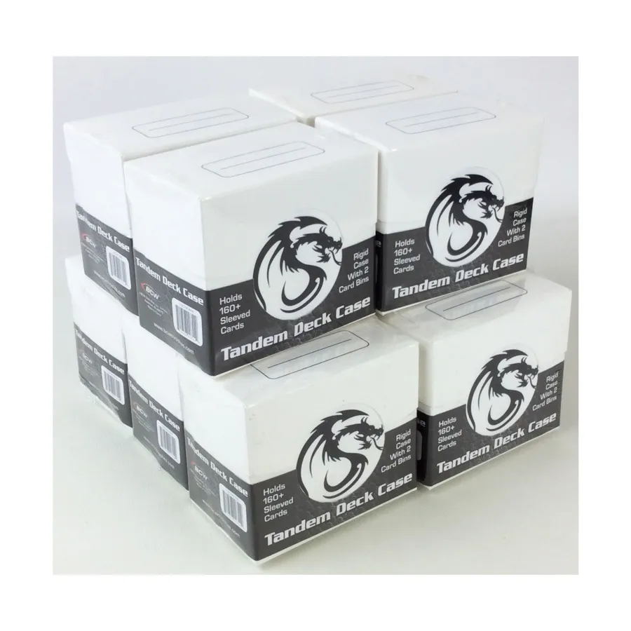 

Чехол для тандемной колоды — белый (упаковка из 10 шт.), Deck Boxes (BCW Supplies)