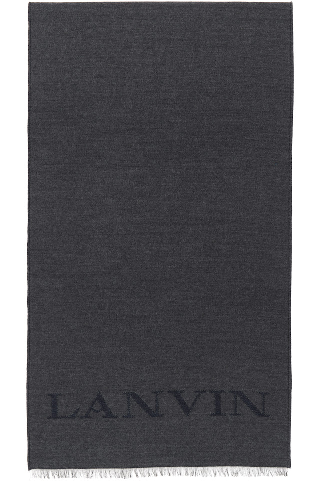 

Шарф с вышитым логотипом Lanvin, мультиколор