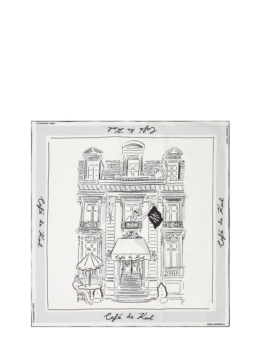 

Шарф Karl Lagerfeld KL x Jorge Parra, кремовый