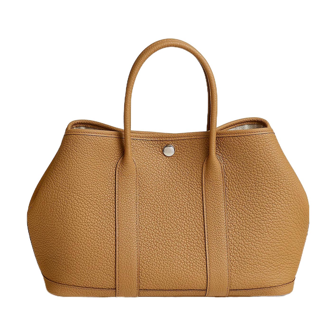 

Сумка-мессенджер Garden Party Negonda из телячьей кожи унисекс 4B Biscuit Cookie HERMES