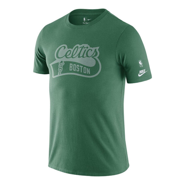 

Футболка Men's Nike x NBA Crossover SS22 Logo Alphabet Printing Round Neck Short Sleeve Boston Celtics Alfalfa Green T-Shirt, мультиколор