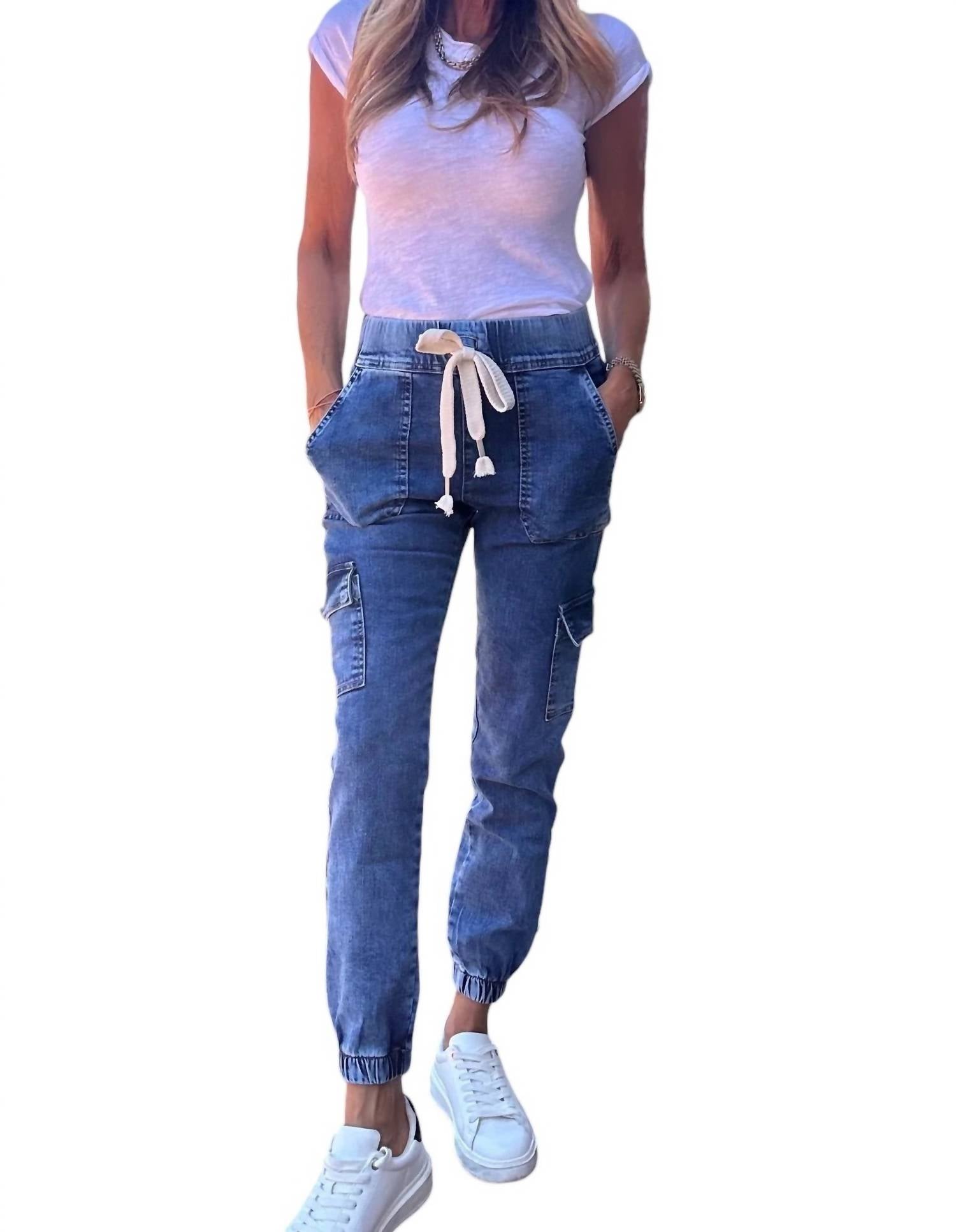 

Джинсы Gaya Cargo из денима BEVY FLOG, цвет denim