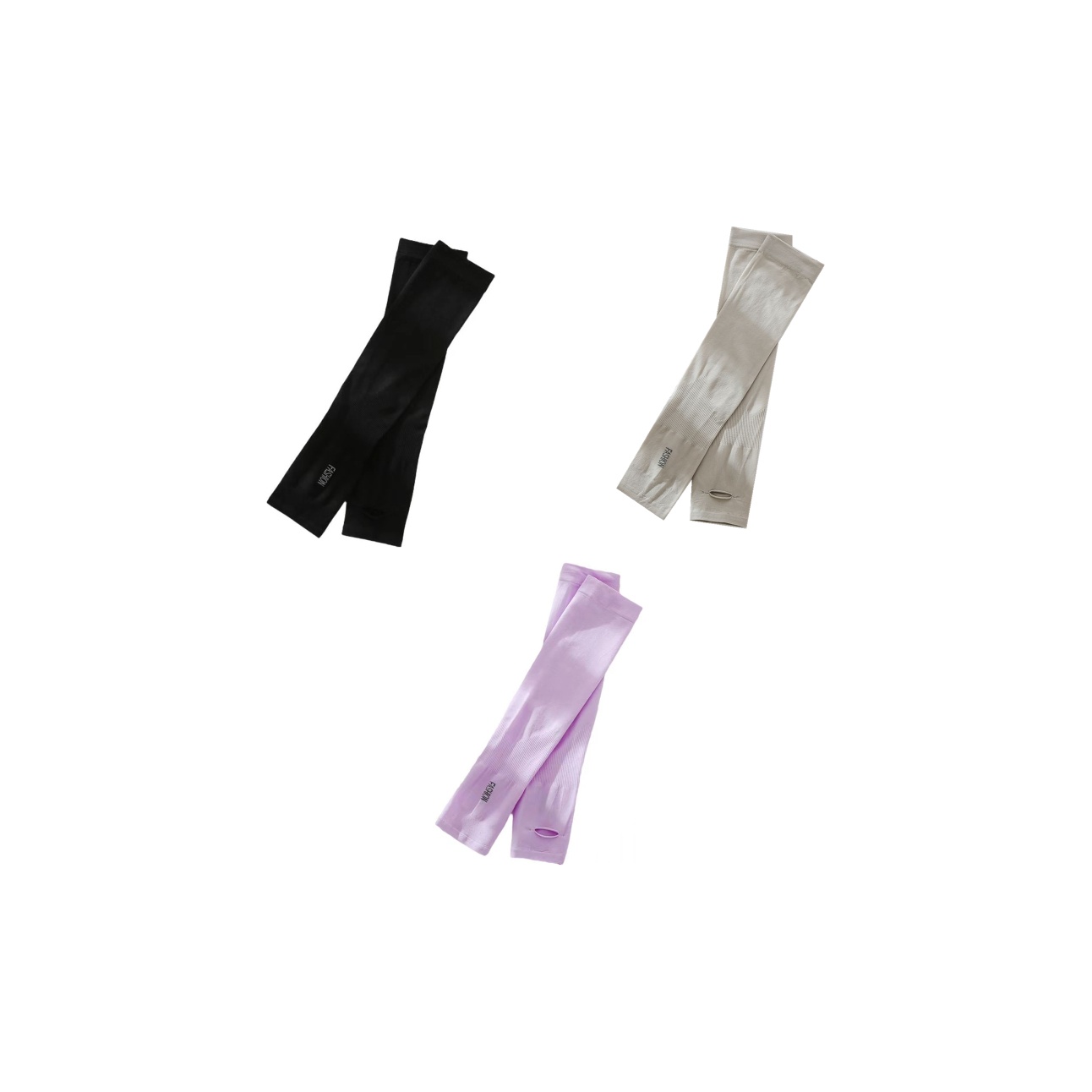 

NOMK Унисекс солнцезащитные рукава из полиамида и эластана, Black+Gray+Purple