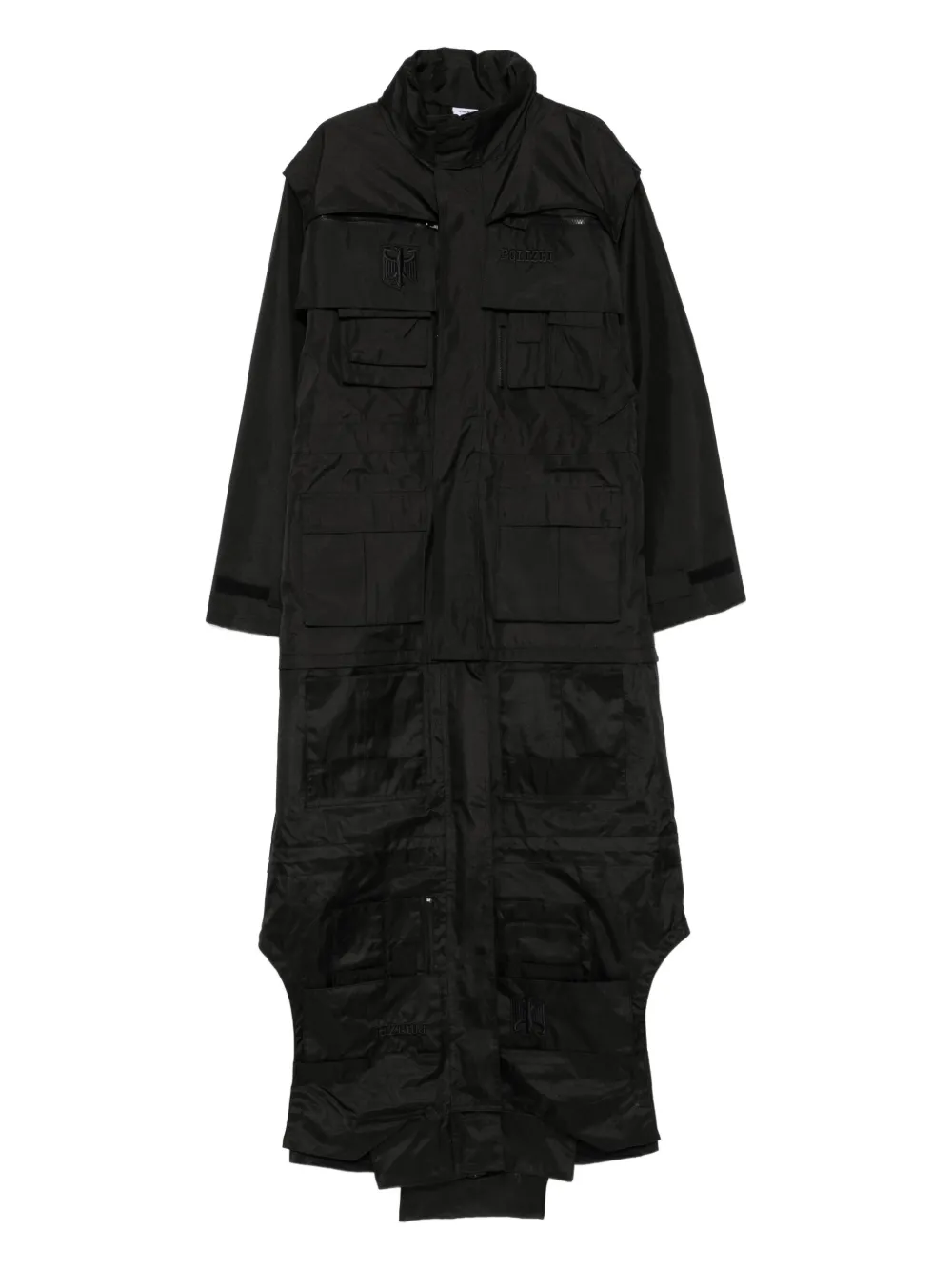 

Длинное пальто с множеством карманов VETEMENTS, черный