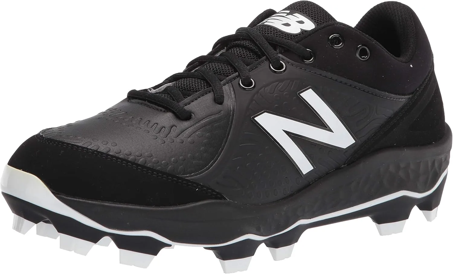 Мужские бейсбольные кроссовки New Balance Fresh Foam 3000 V5 изготовлены из формованного материала, черный