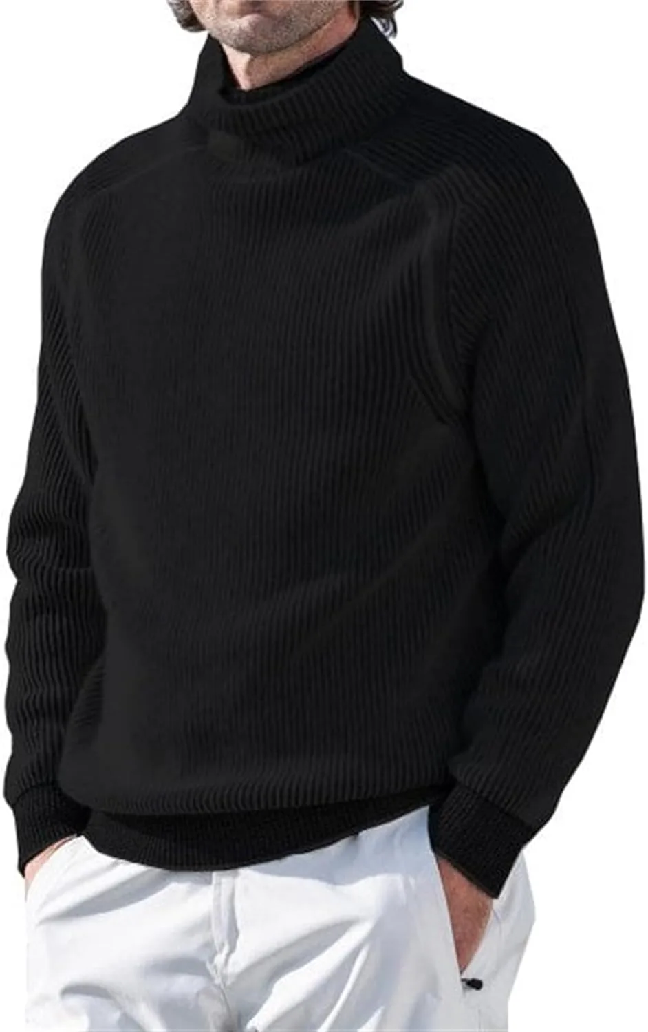 

Толстый кардиган с воротником-водолазкой и рукавом реглан