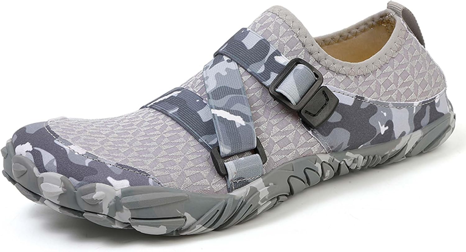

Мужские и женские спортивные походные водные туфли, босоножки с широким носком, летние быстро сохнущие пляжные и для плавания, для занятий фитнесом в помещении, йоги и активного отдыха на природе Generic, серый