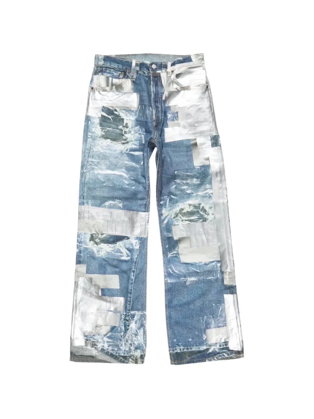 Брюки в стиле пэчворк Acne Studios, синий