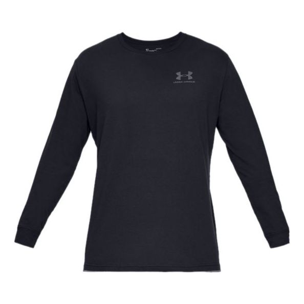 

Футболка sportstyle left chest long sleeve t-shirt 'black' Under Armour, черный