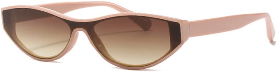 

Модные маленькие цельные солнцезащитные очки для женщин, винтажные солнцезащитные очки «кошачий глаз» для женщин, уникальные панк-очки с защитой от УФ-излучения UV400 generic, Pink-brown