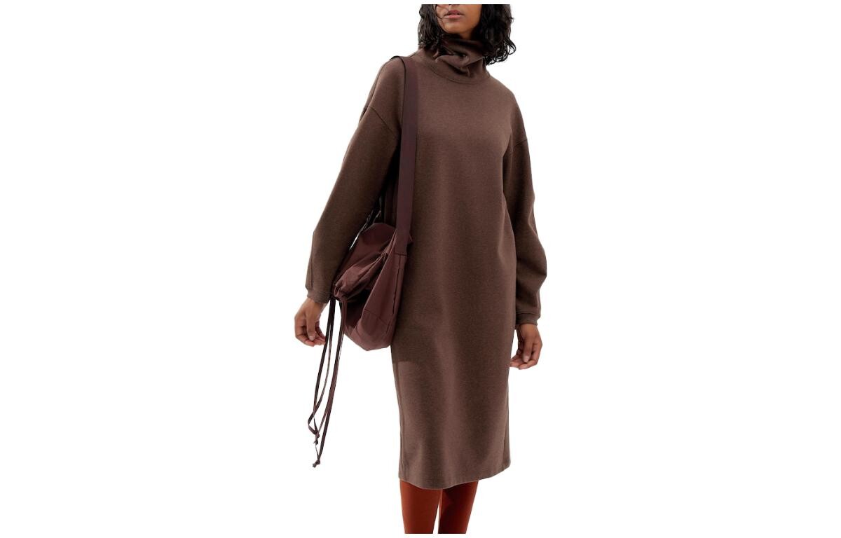 

UNIQLO Женское платье с длинными рукавами, цвет Beige