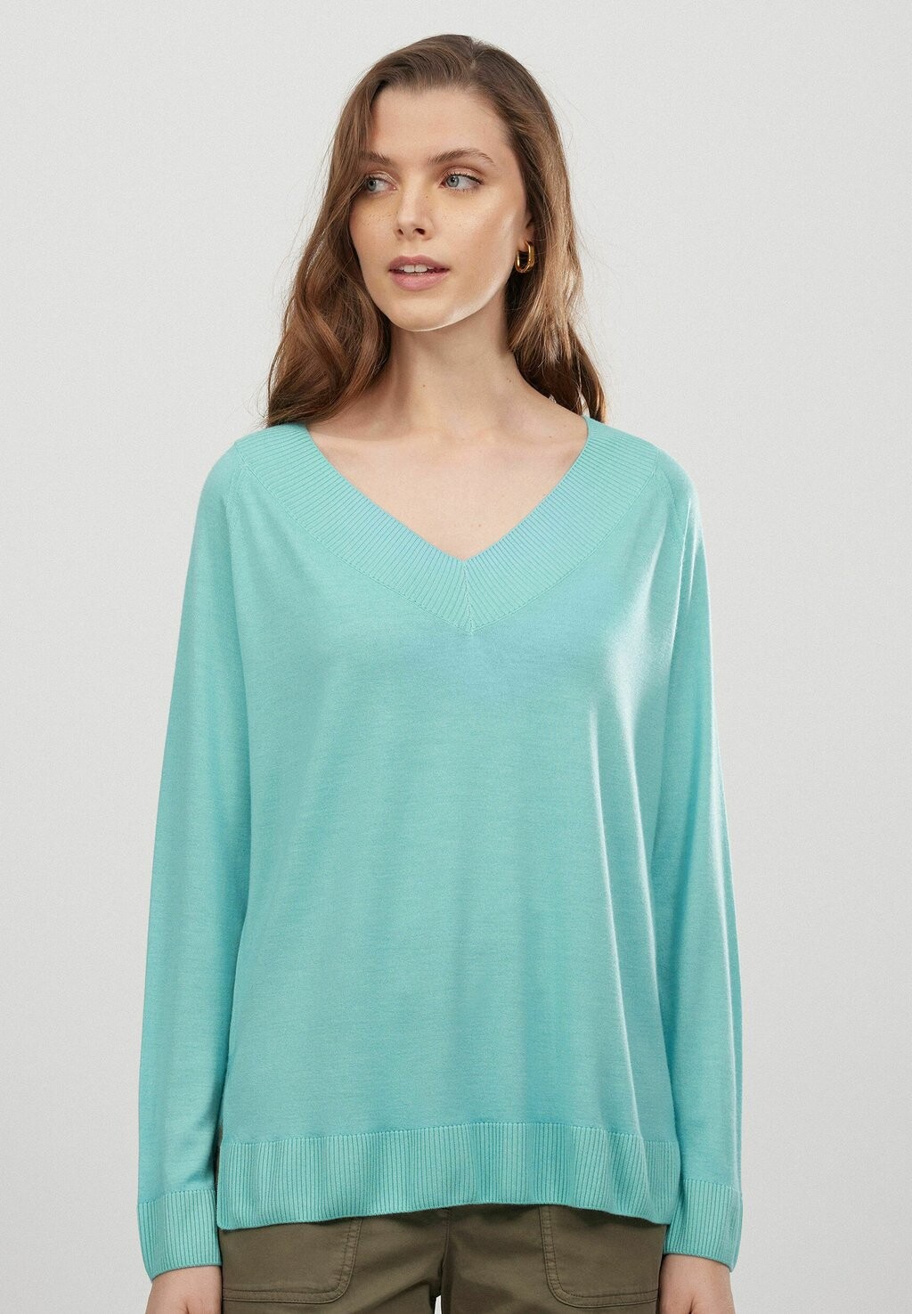 

Джемпер ULTRAFINE V-NECK Falconeri, цвет Mottled Blue