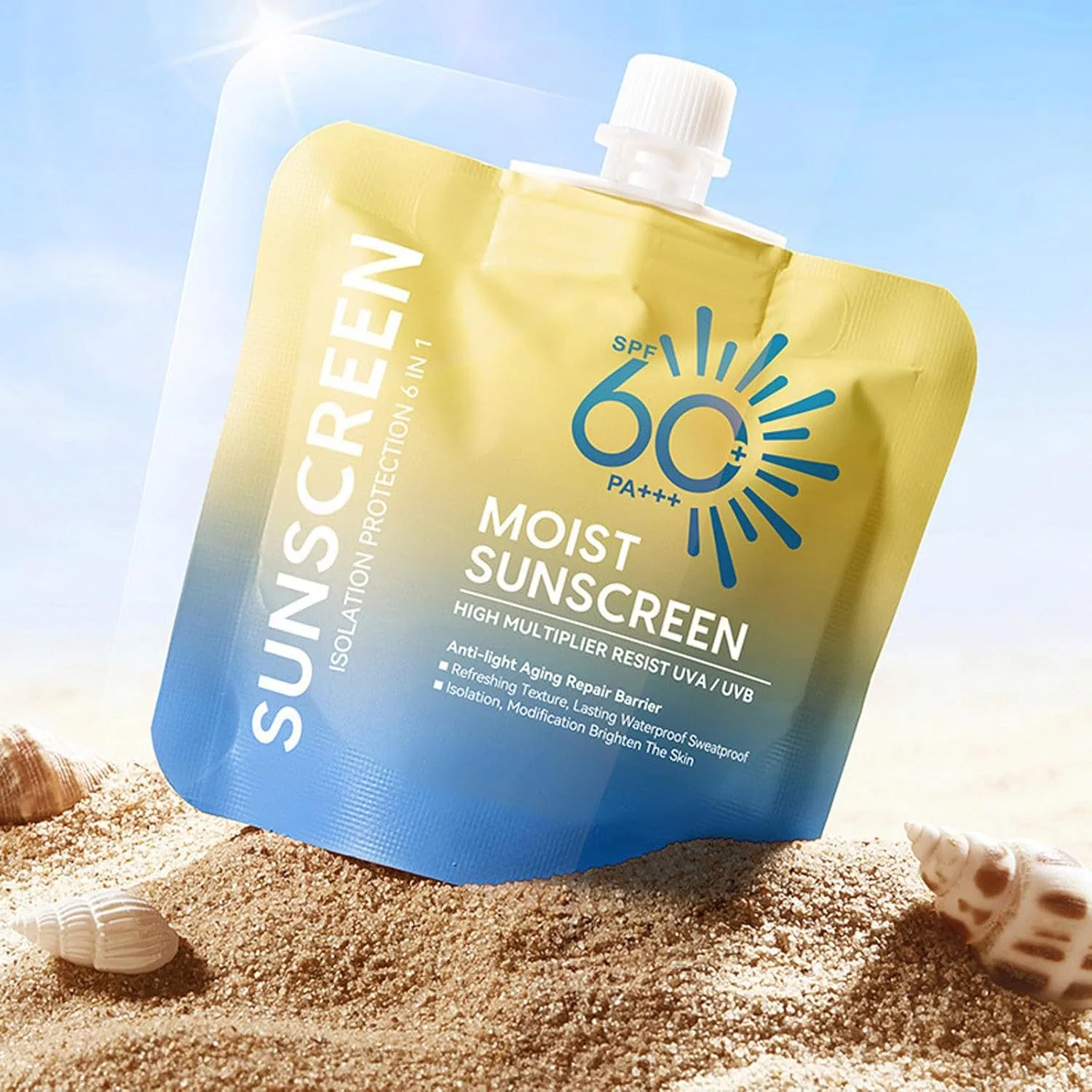 Увлажняющий солнцезащитный крем SPF 60 в дорожном формате (30 г) Generisch, 2Pc — фото 4