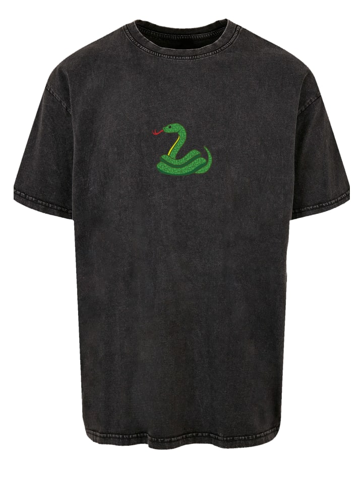 

Футболка emoji couture Oversize T-Shirt Snake sequins, черный