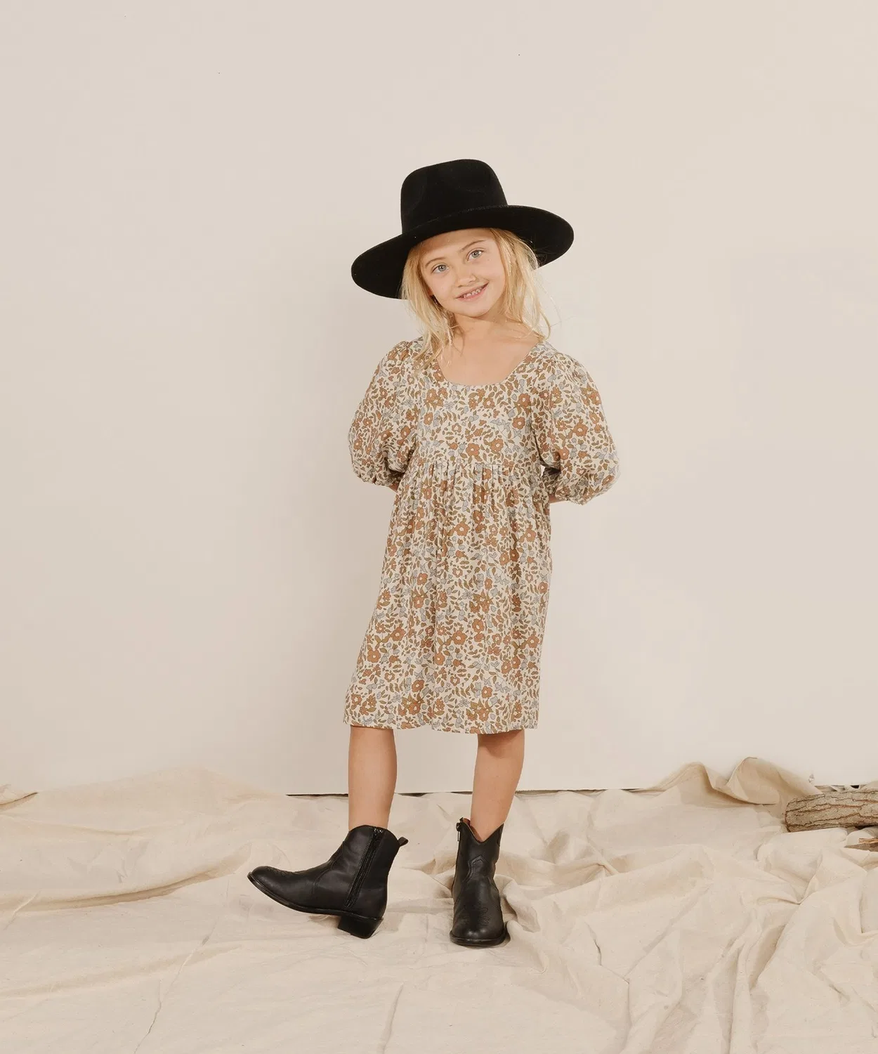 Платье-комбинация Rylee+Cru GRETTA DRESS BLOOM, вискоза, бежевый — фото 3