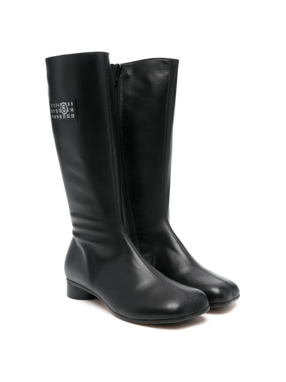 

Кожаные ботинки MM6 Maison Margiela Kids, черный